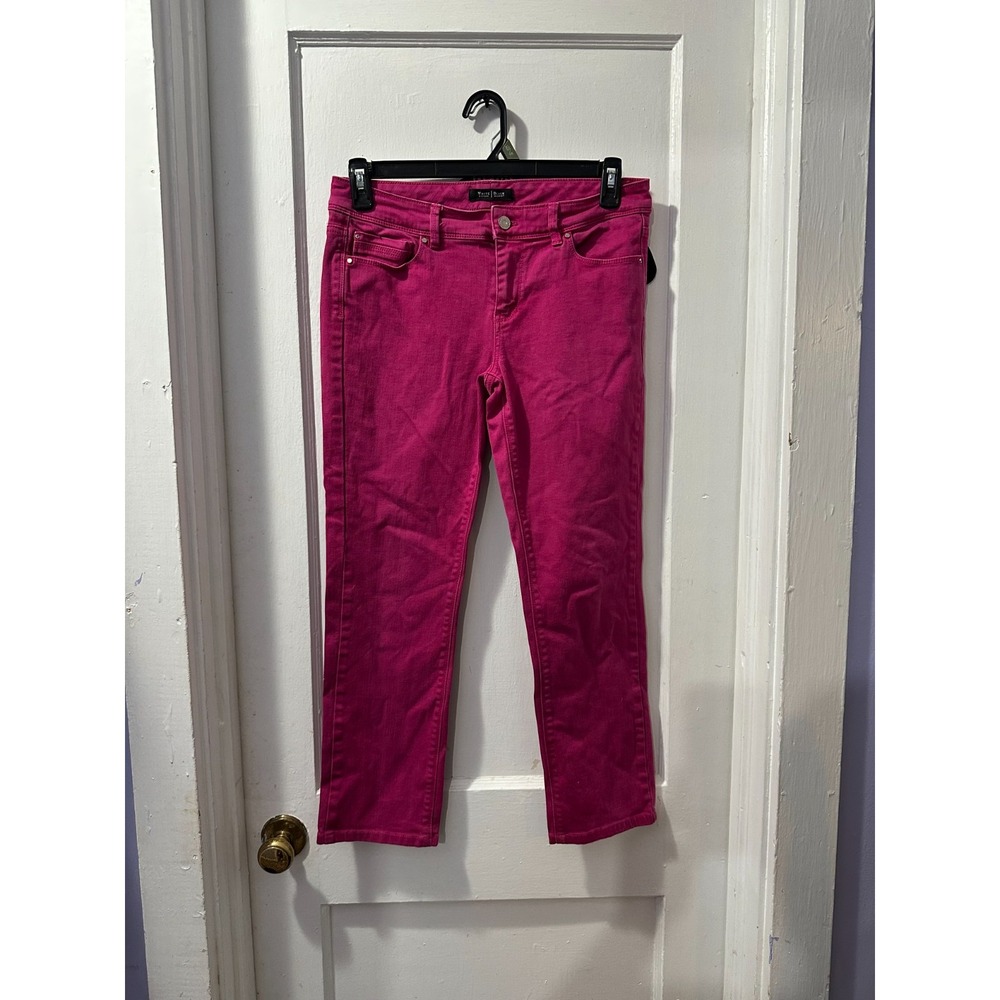 White House Black Market Pink‎ Blanc Slim Ankle Jeans in 6